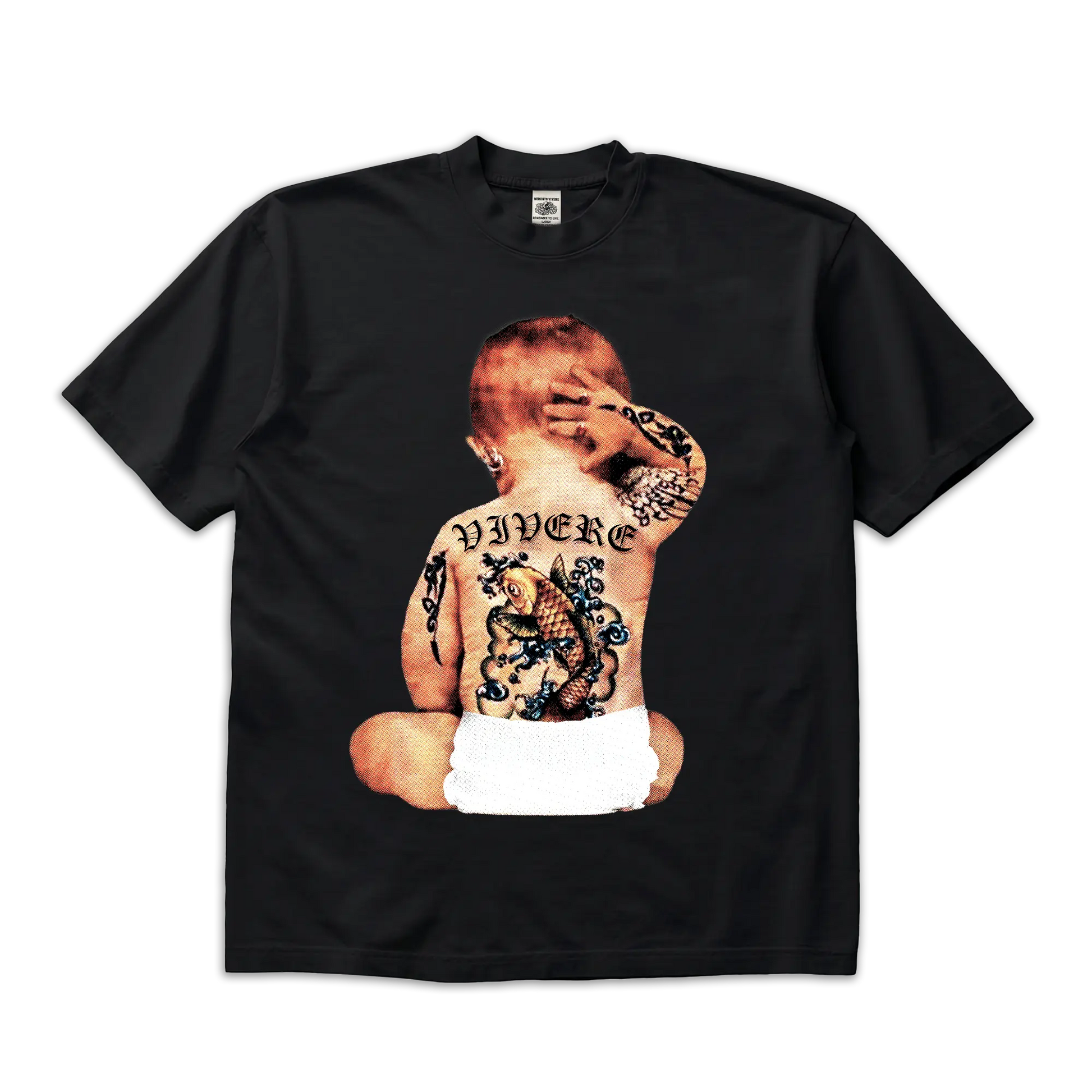 Tatted Baby T-Shirt Black mento.vivere