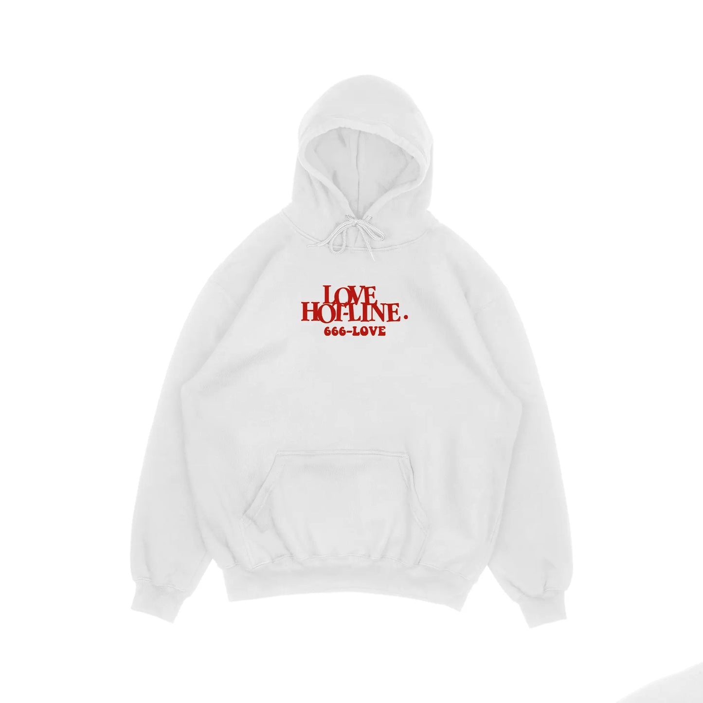 Love Hot-line Hoodie White - VIVERE