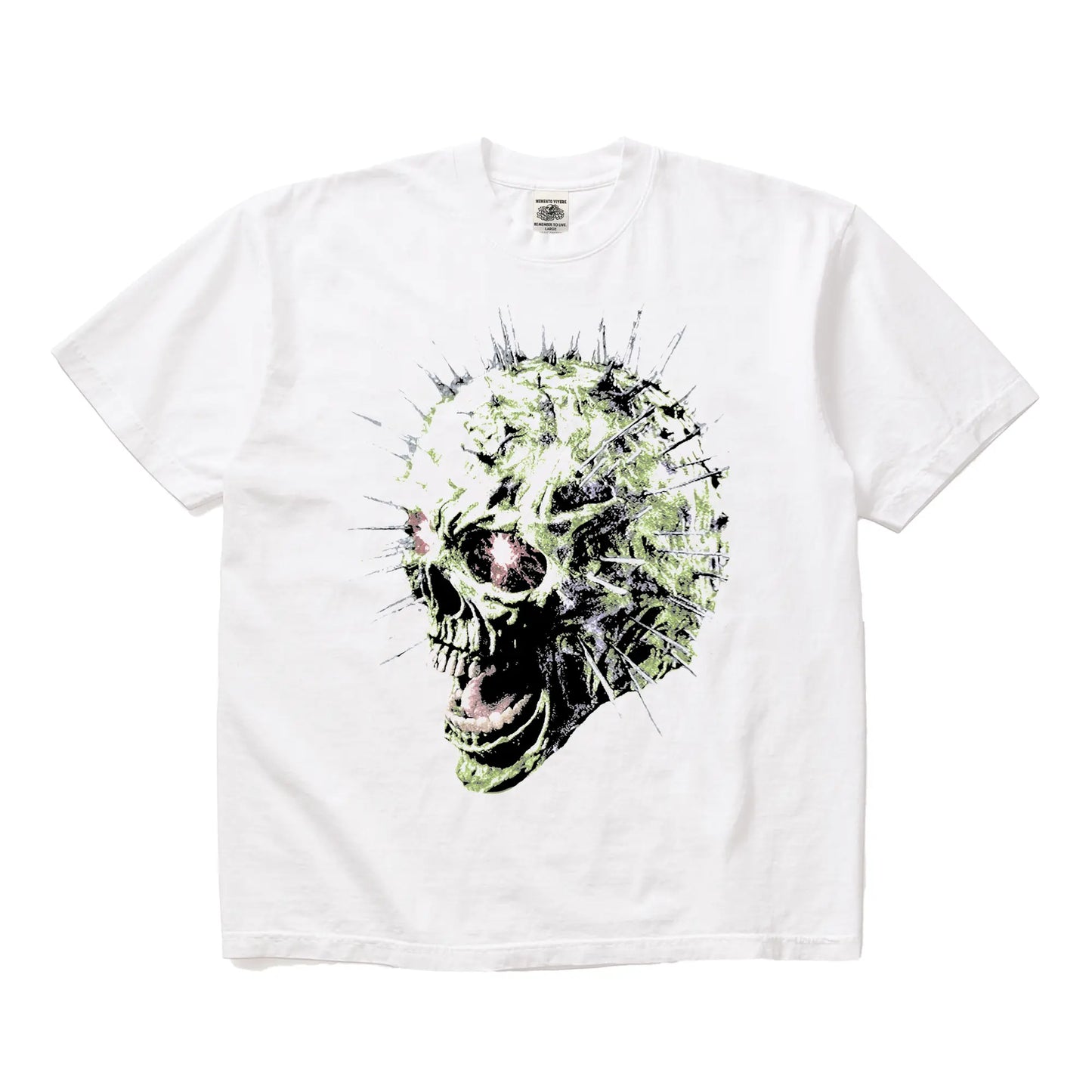 Green Skully T-Shirt White mento.vivere