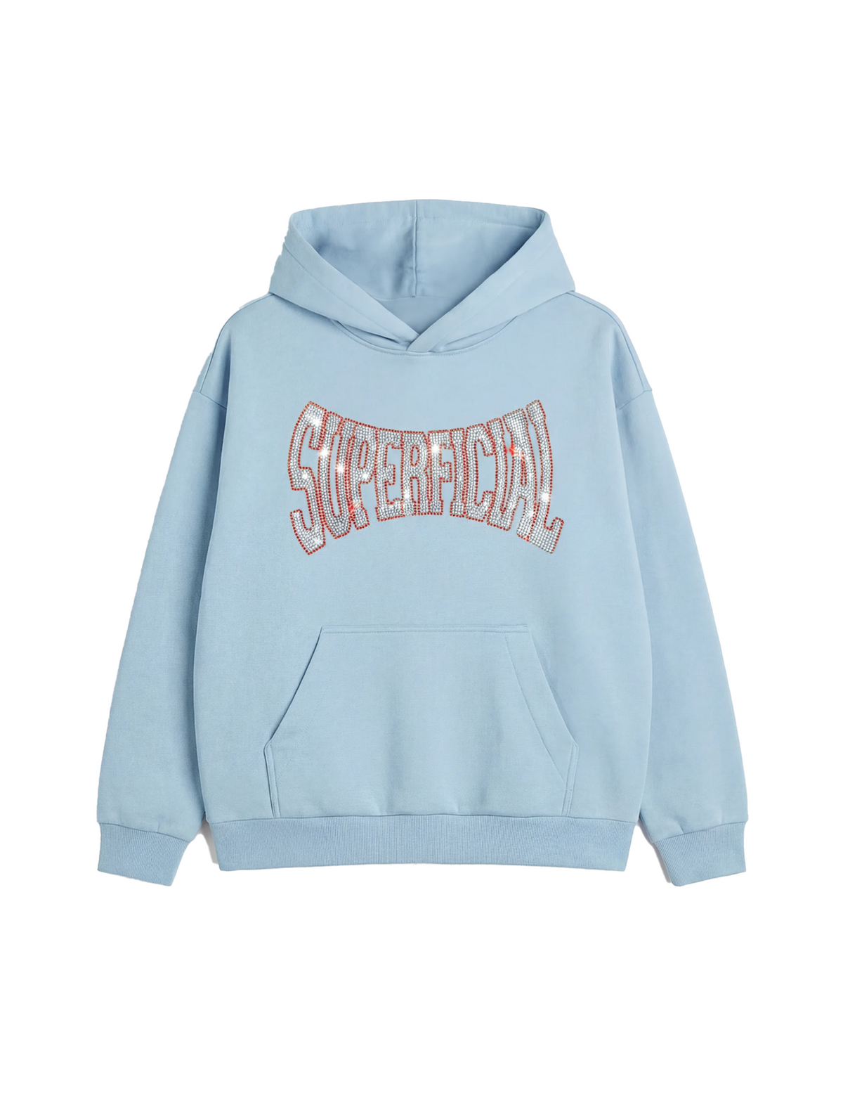 Rhinestone Hoodie Blue