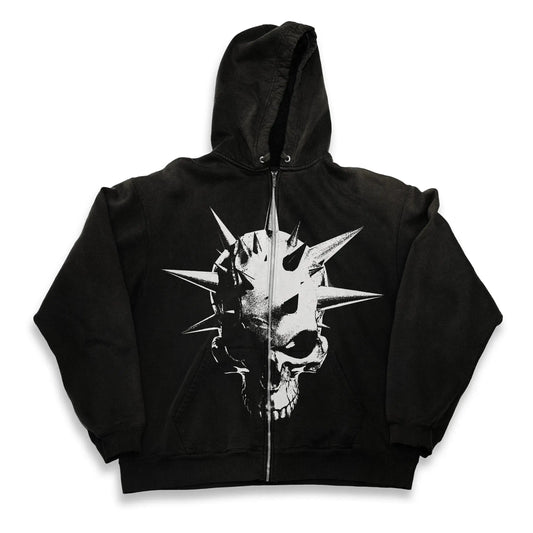 Pin-Head Zip-Up Black - VIVERE