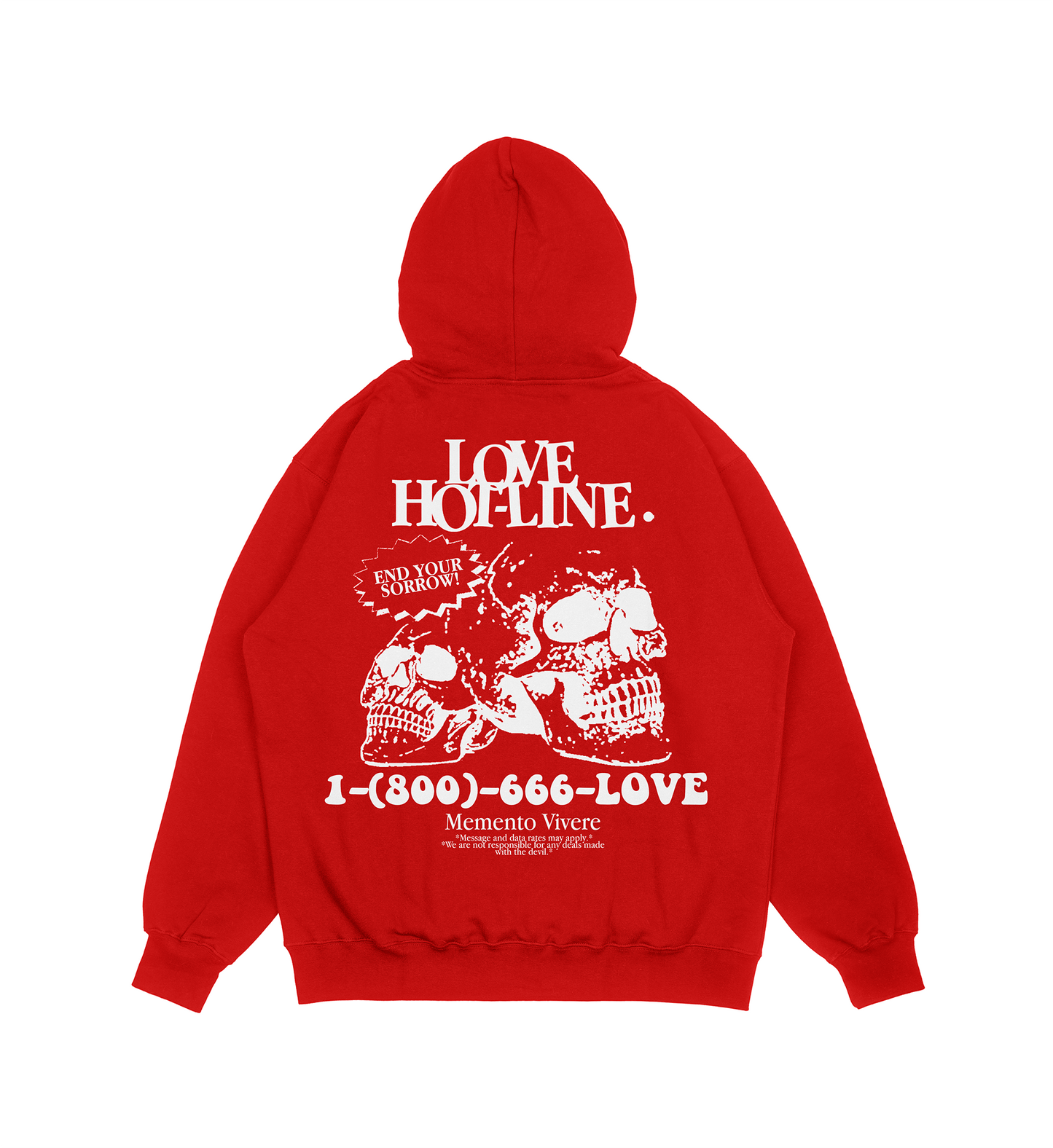Love Hot-Line Hoodie Red