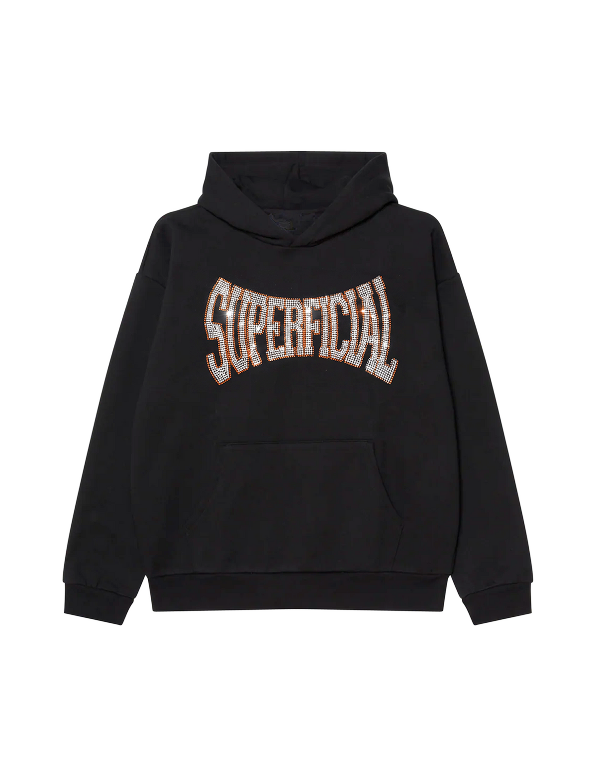 Rhinestone Hoodie Black