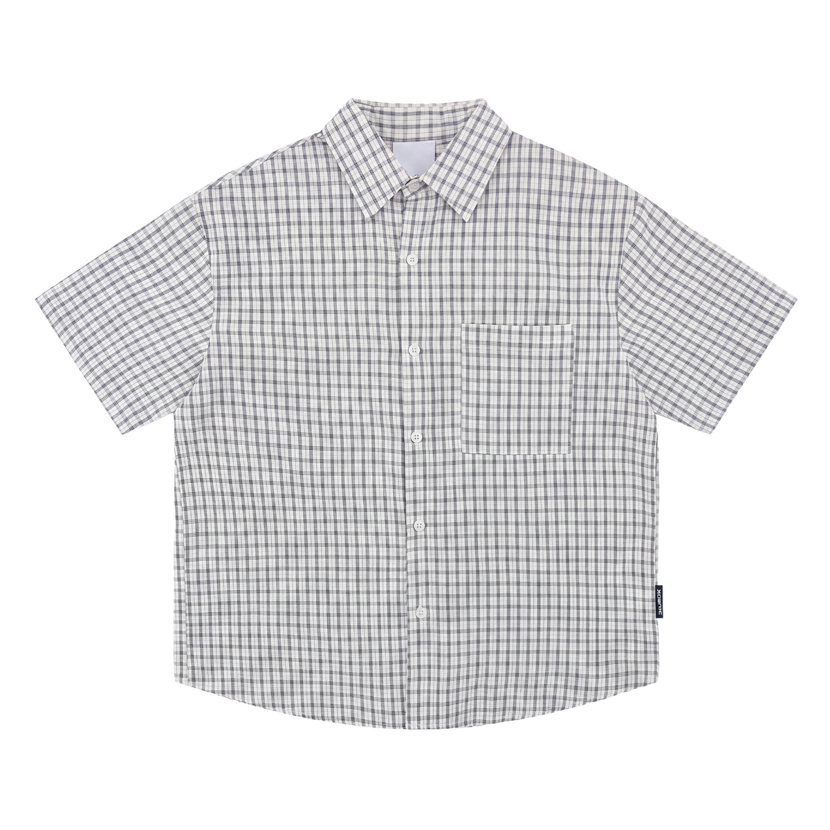 Summer Plaid Button Up White