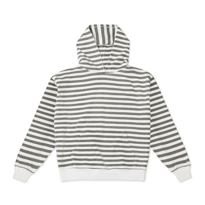Vintage Black and White Stripe Hoodie