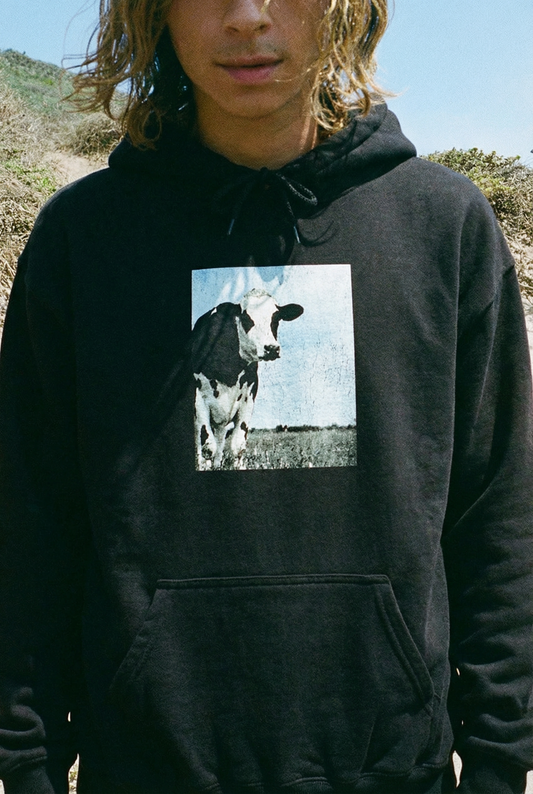 Cow Hoodie Black