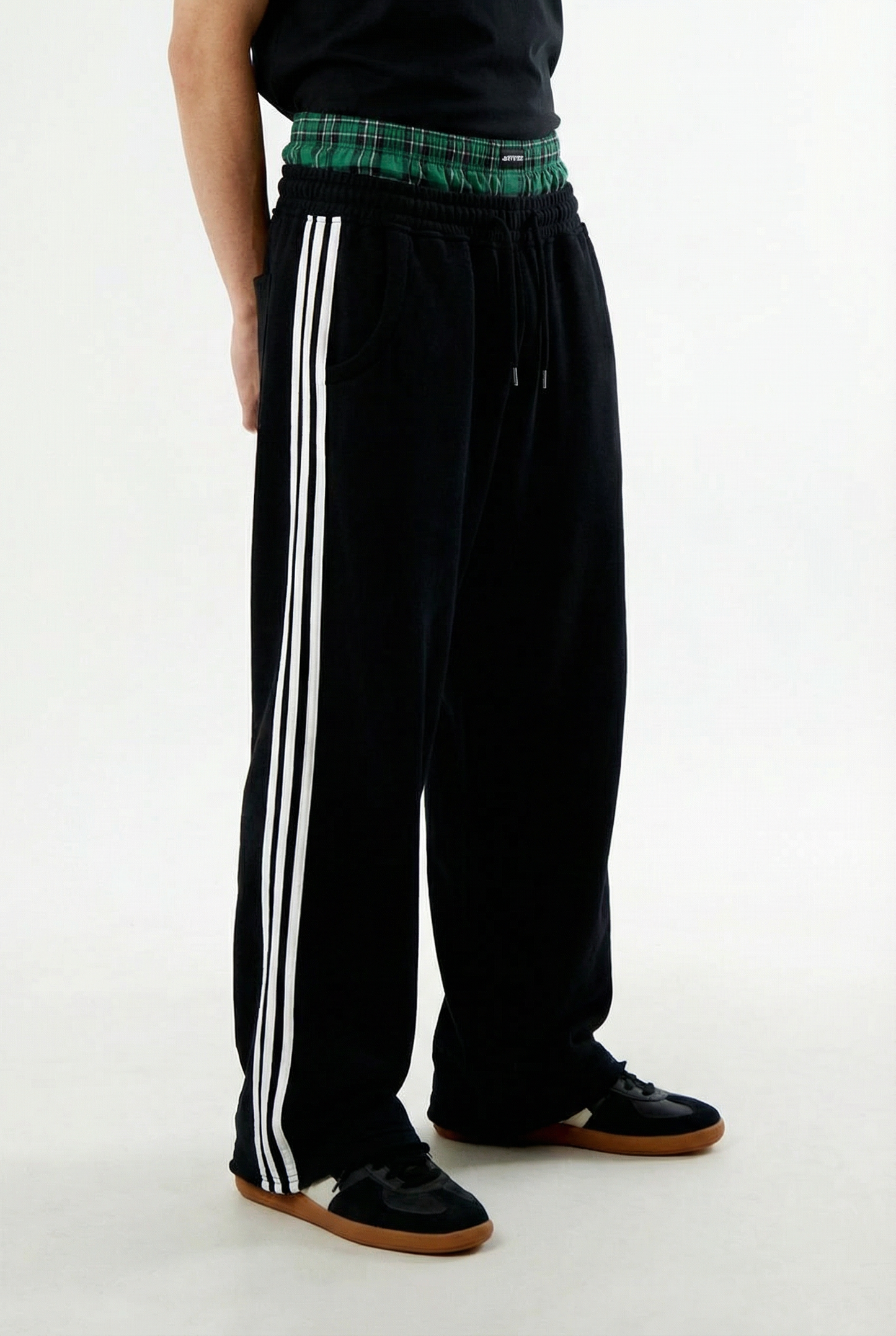 Double Waisted Boxer Baggy Sweatpants