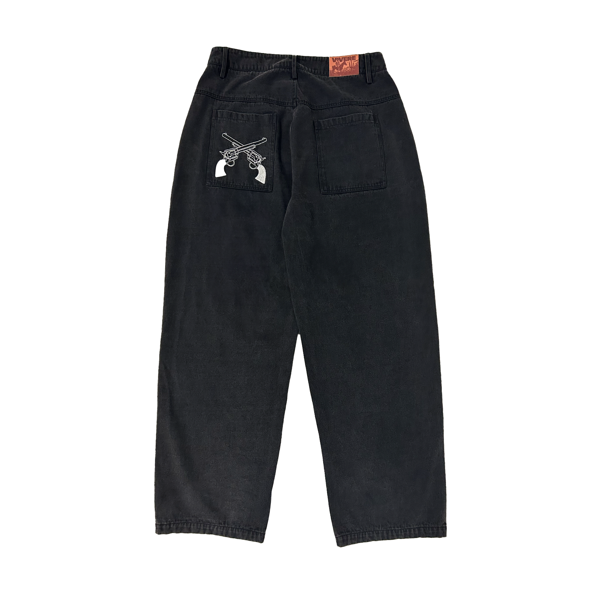 Western Washed Black Denim - VIVERE