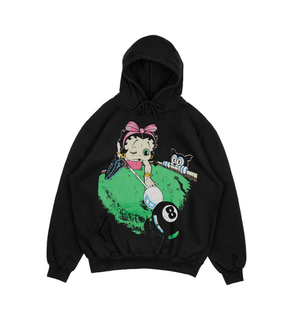 Betty Boop Vintage Pool Hoodie Black