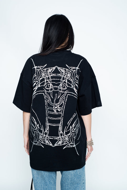 Cyberbyte Tee Chrome Print Black