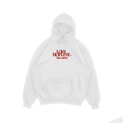 Love Hot-line Hoodie White - VIVERE