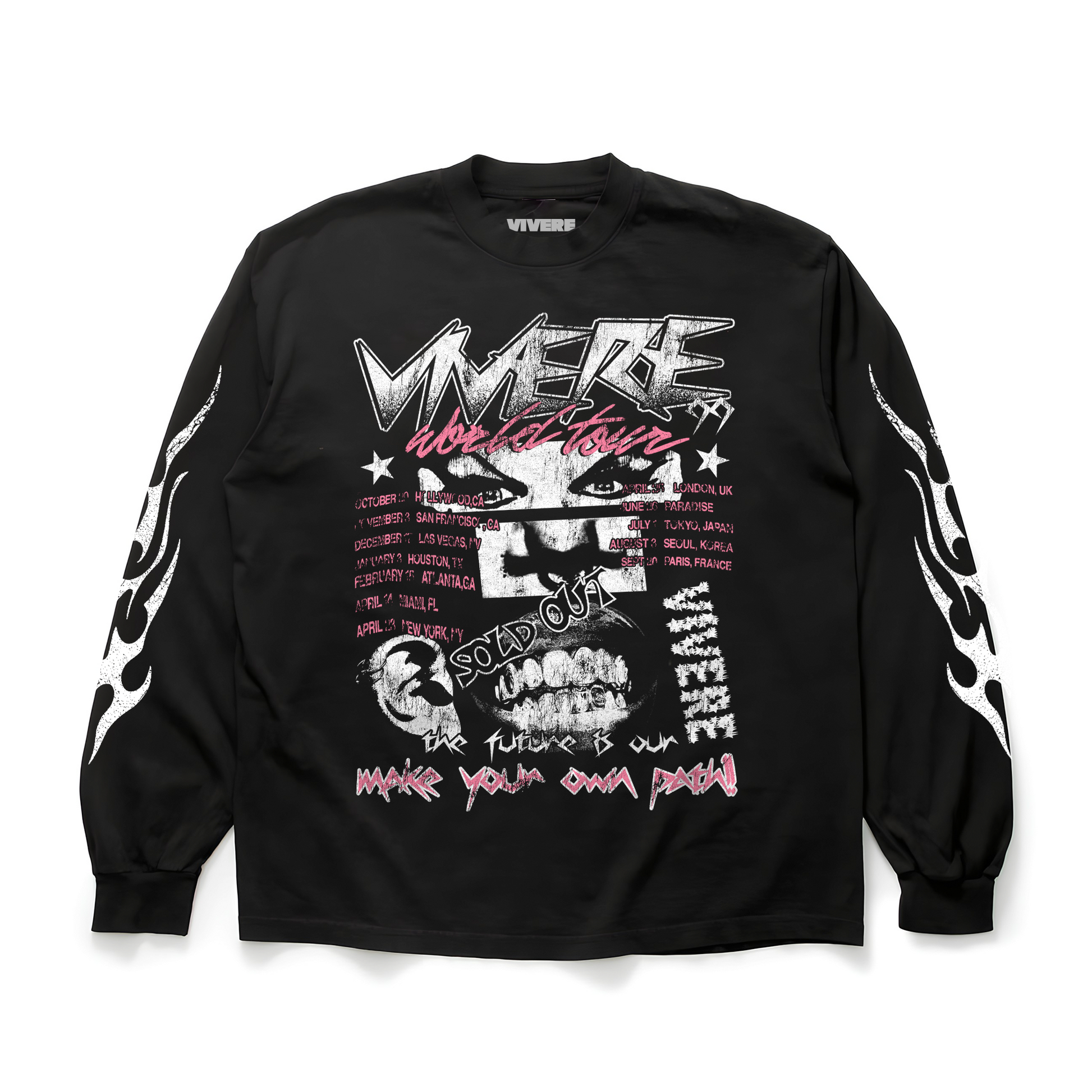 World-Tour Long Sleeve T-Shirt - VIVERE