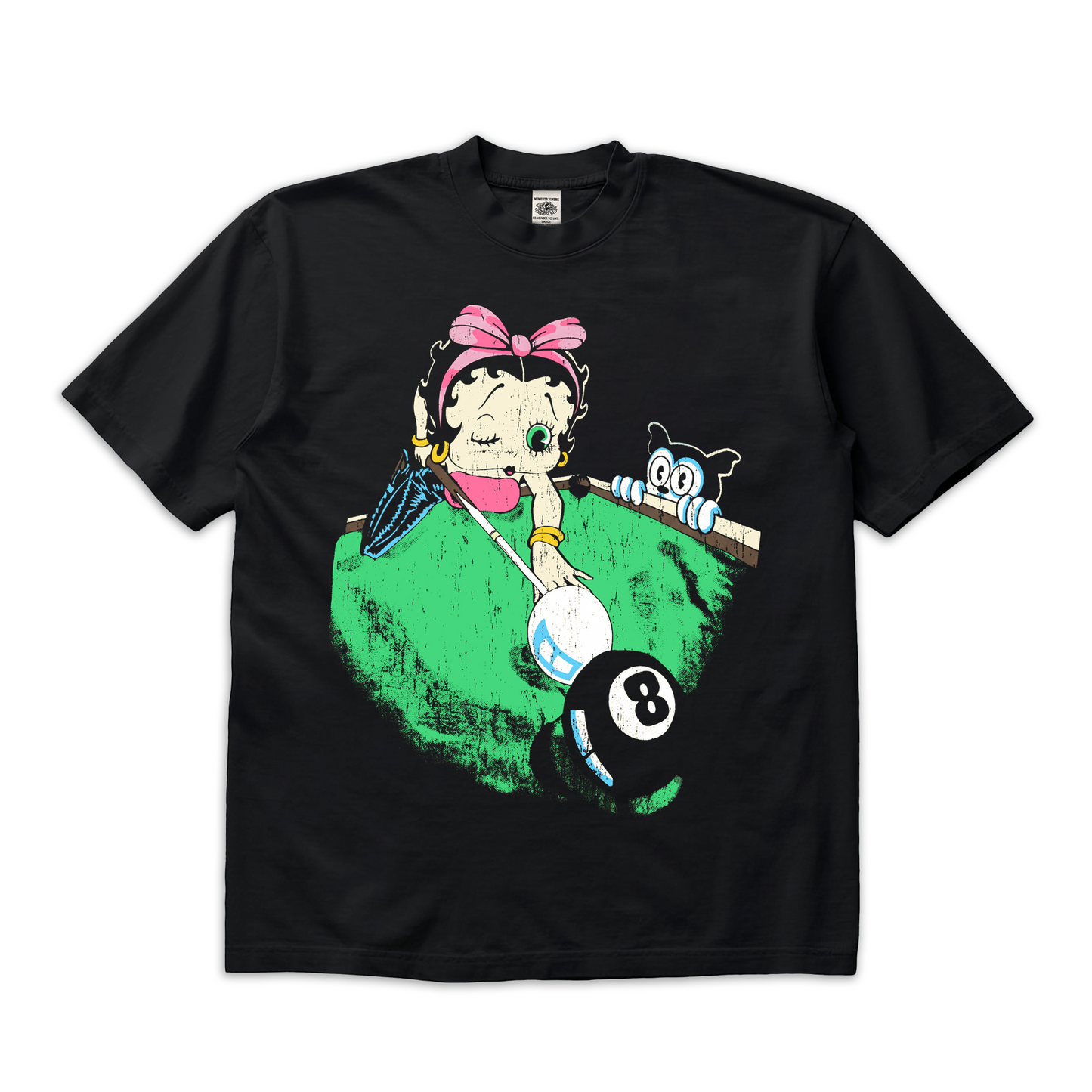 Betty Boop Vintage Pool T-Shirt Black