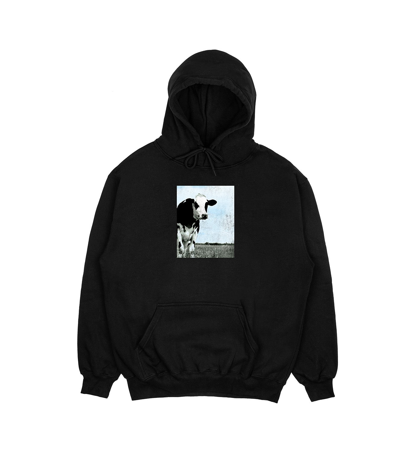 Cow Hoodie Black - VIVERE