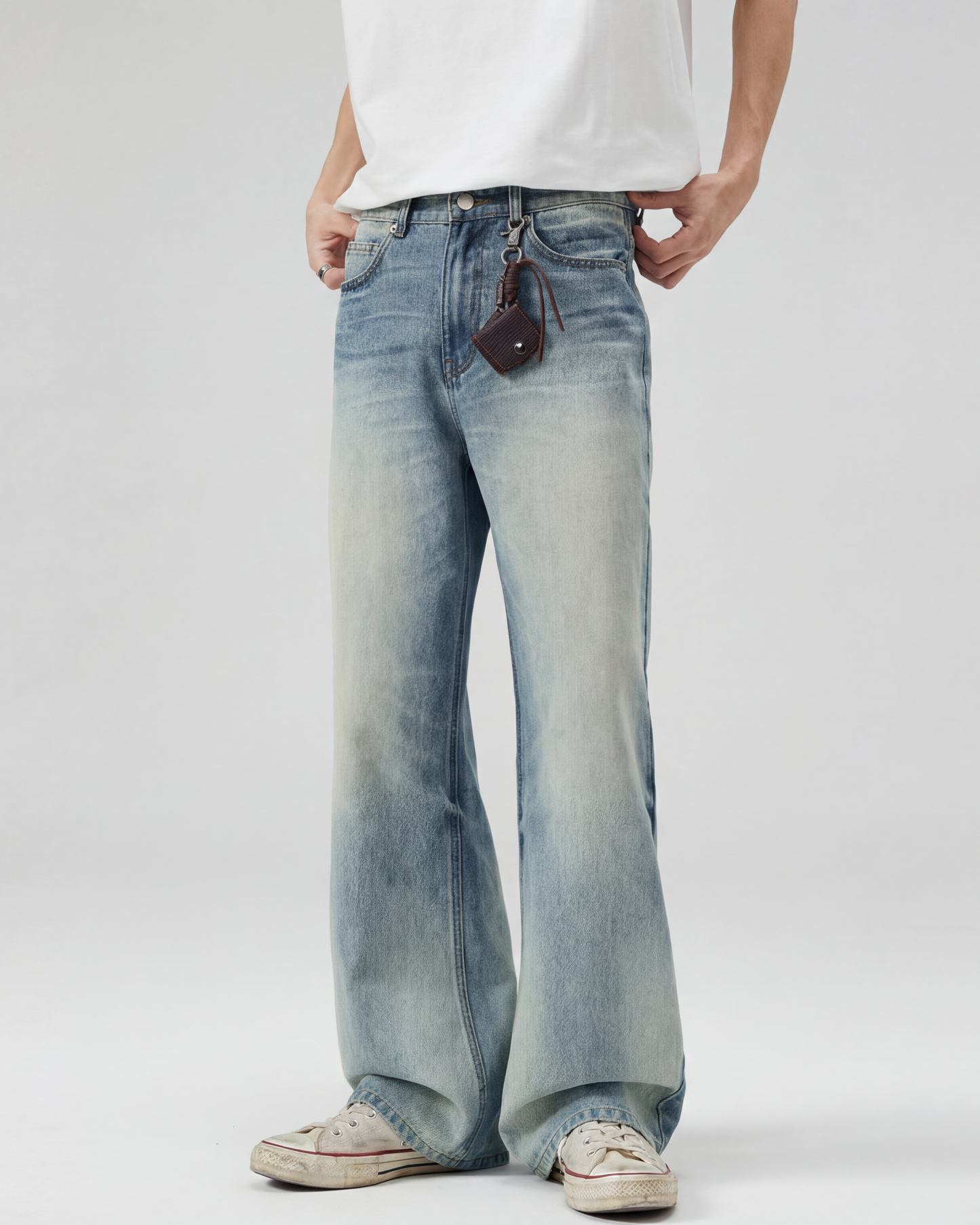 Light Wash Baggy Bootcut Denim