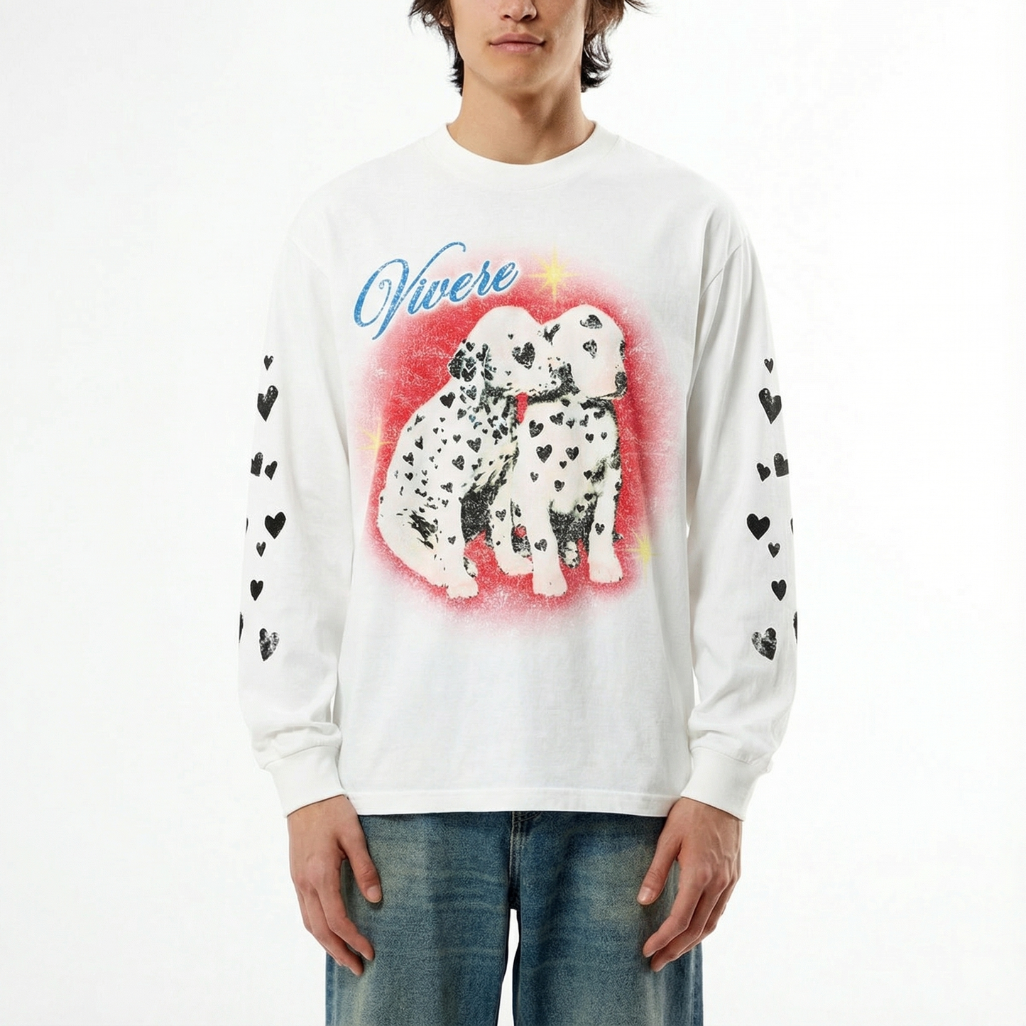 Pup Longsleeve T-Shirt White