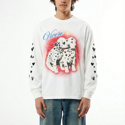 Pup Longsleeve T-Shirt White