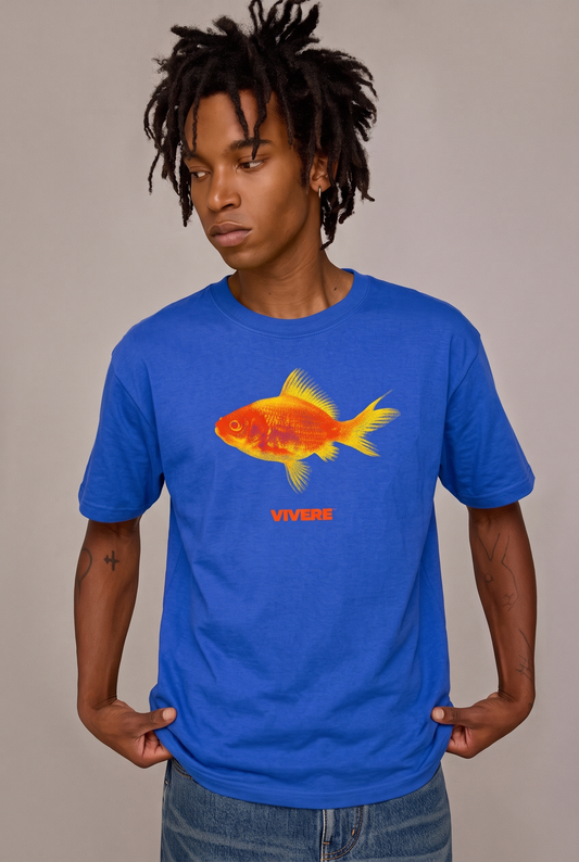Gold Fish T-Shirt Blue