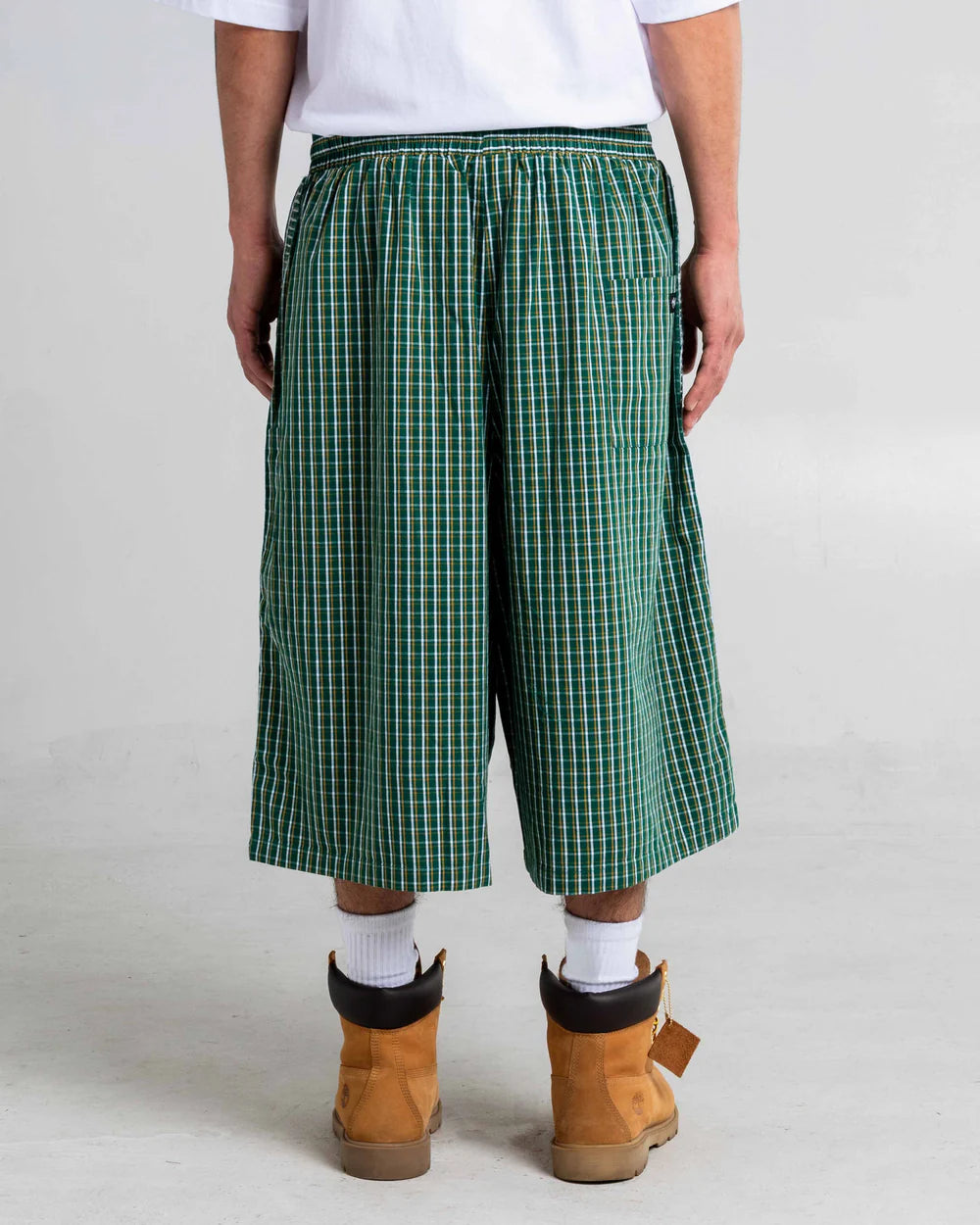 Baggy Plaid Shorts Green