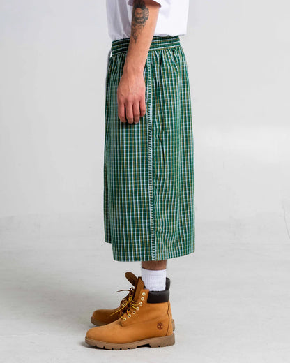 Baggy Plaid Shorts Green