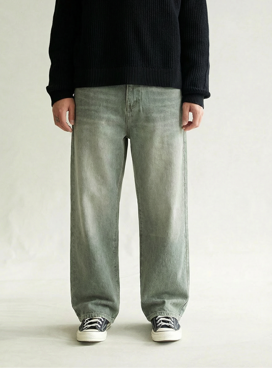 Green Sun Bleached Denim