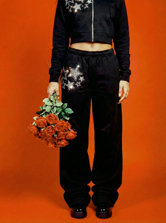 Star Rhinestone Sweatpants