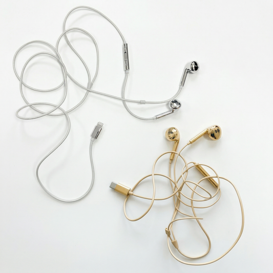 Chrome Finished Wired Earbuds