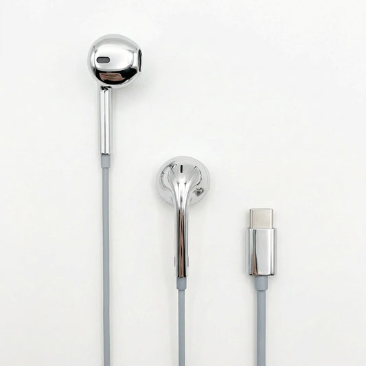 Chrome Finished Wired Earbuds