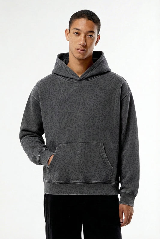 Vintage Leopard Print Hoodie