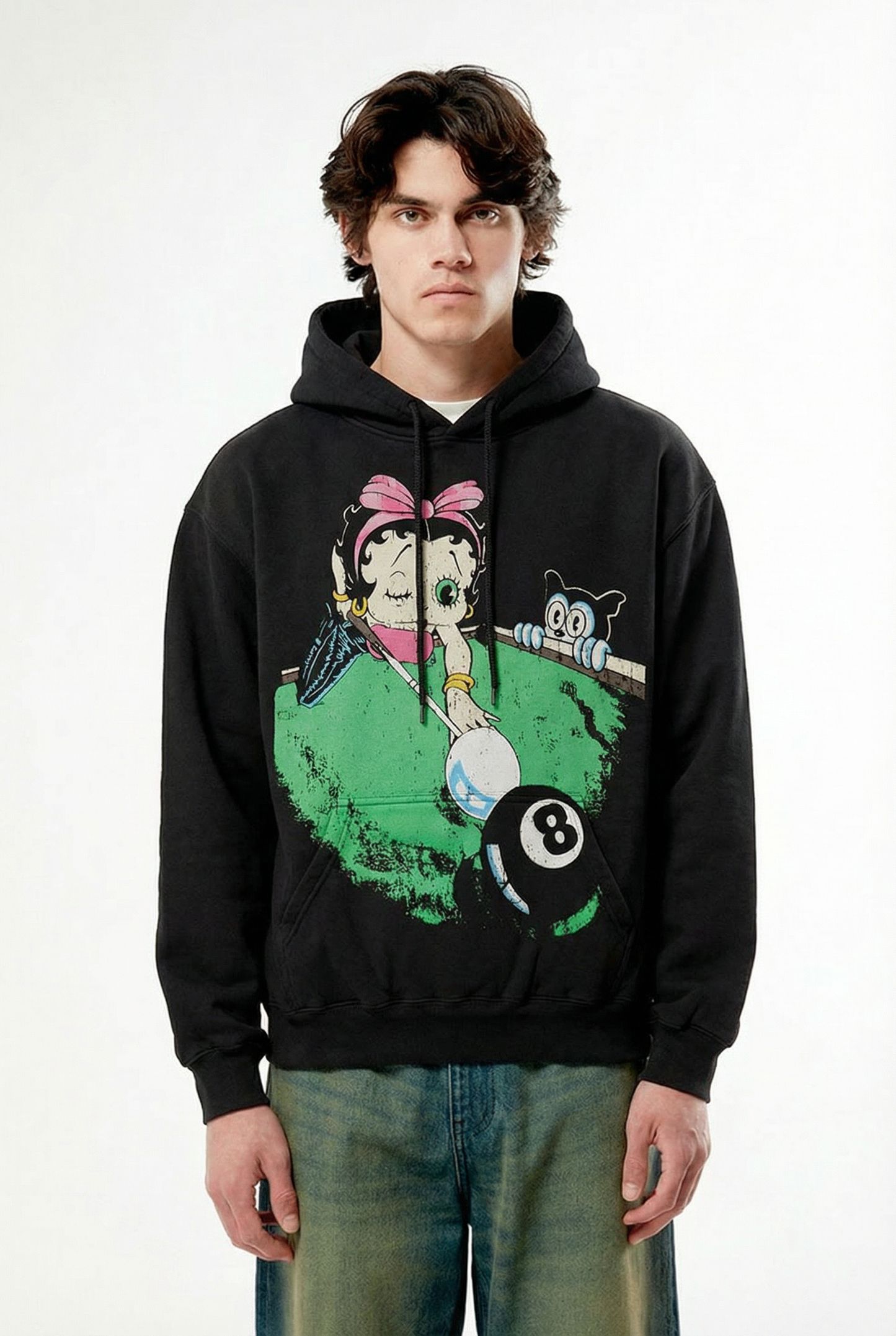 Betty Boop Vintage Pool Hoodie Black