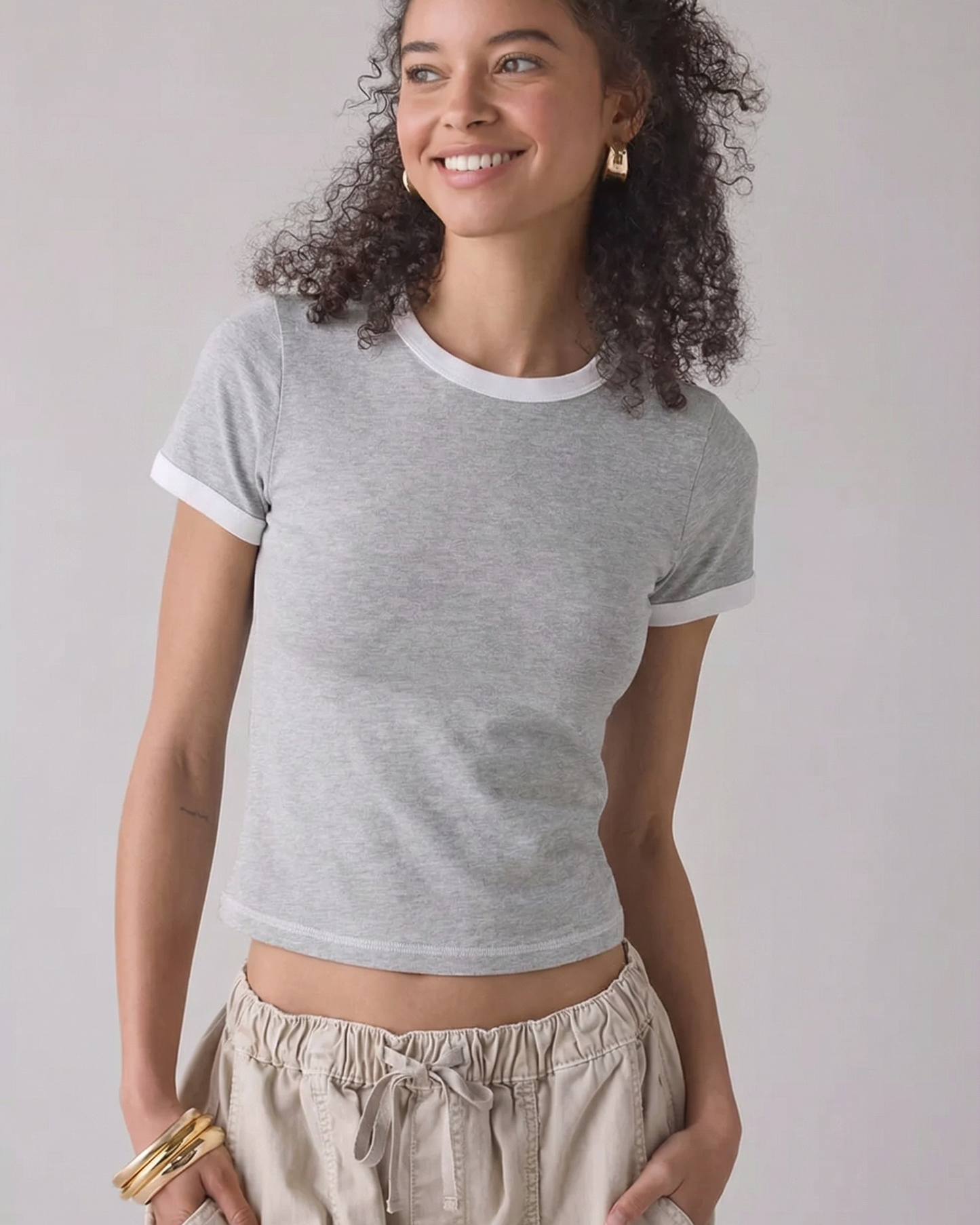 Contrast Stitch Baby Tee