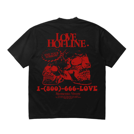 Love Hot-line T-Shirt Black