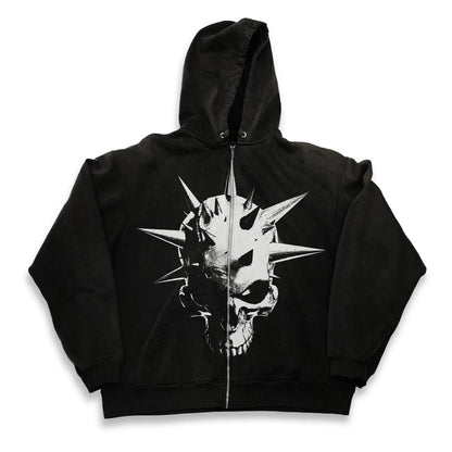 Pin-Head Zip-Up Black - VIVERE