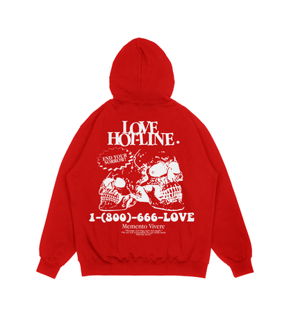 Love Hot-Line Hoodie Red