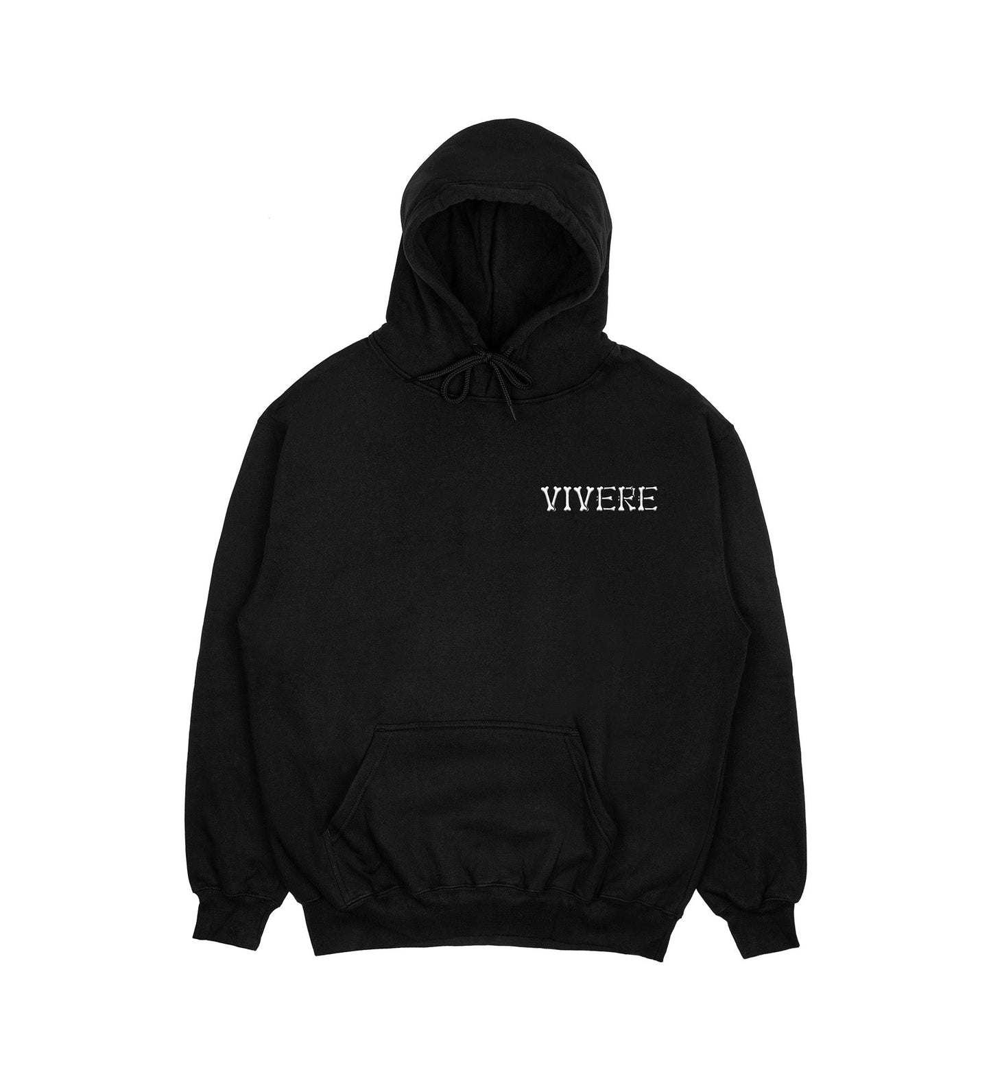 Skeleton Cowboy Hoodie Black - VIVERE