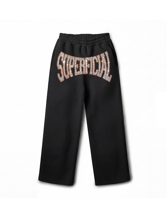 Superficial Rhinestone Sweat Pants