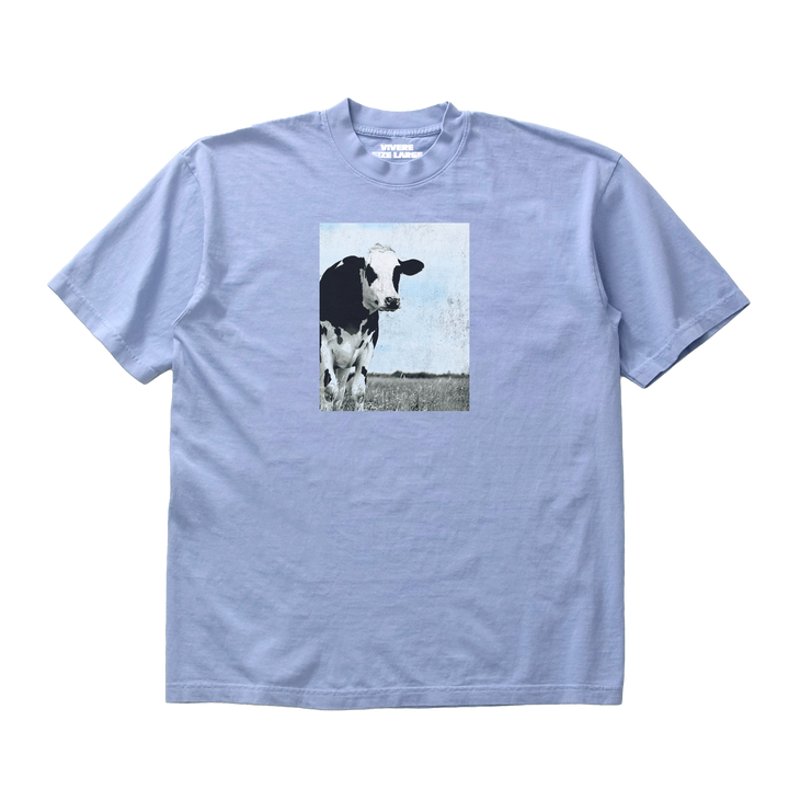Cow T-Shirt Baby Blue - VIVERE