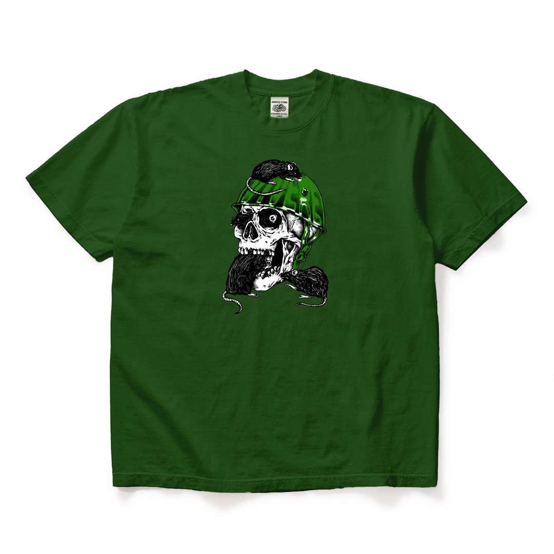 War-Head T-Shirt Army Green - VIVERE
