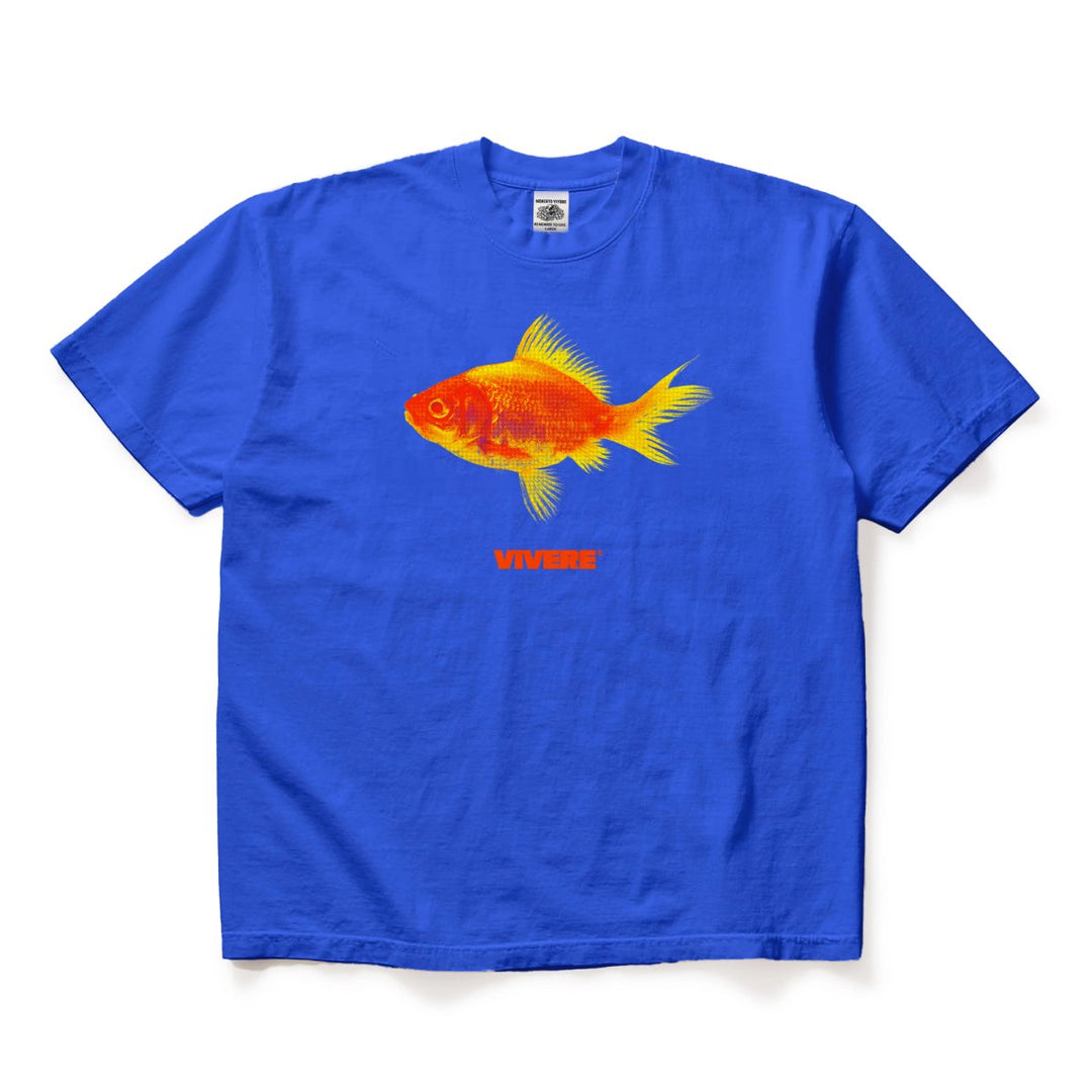 Gold Fish T-Shirt Blue - VIVERE -